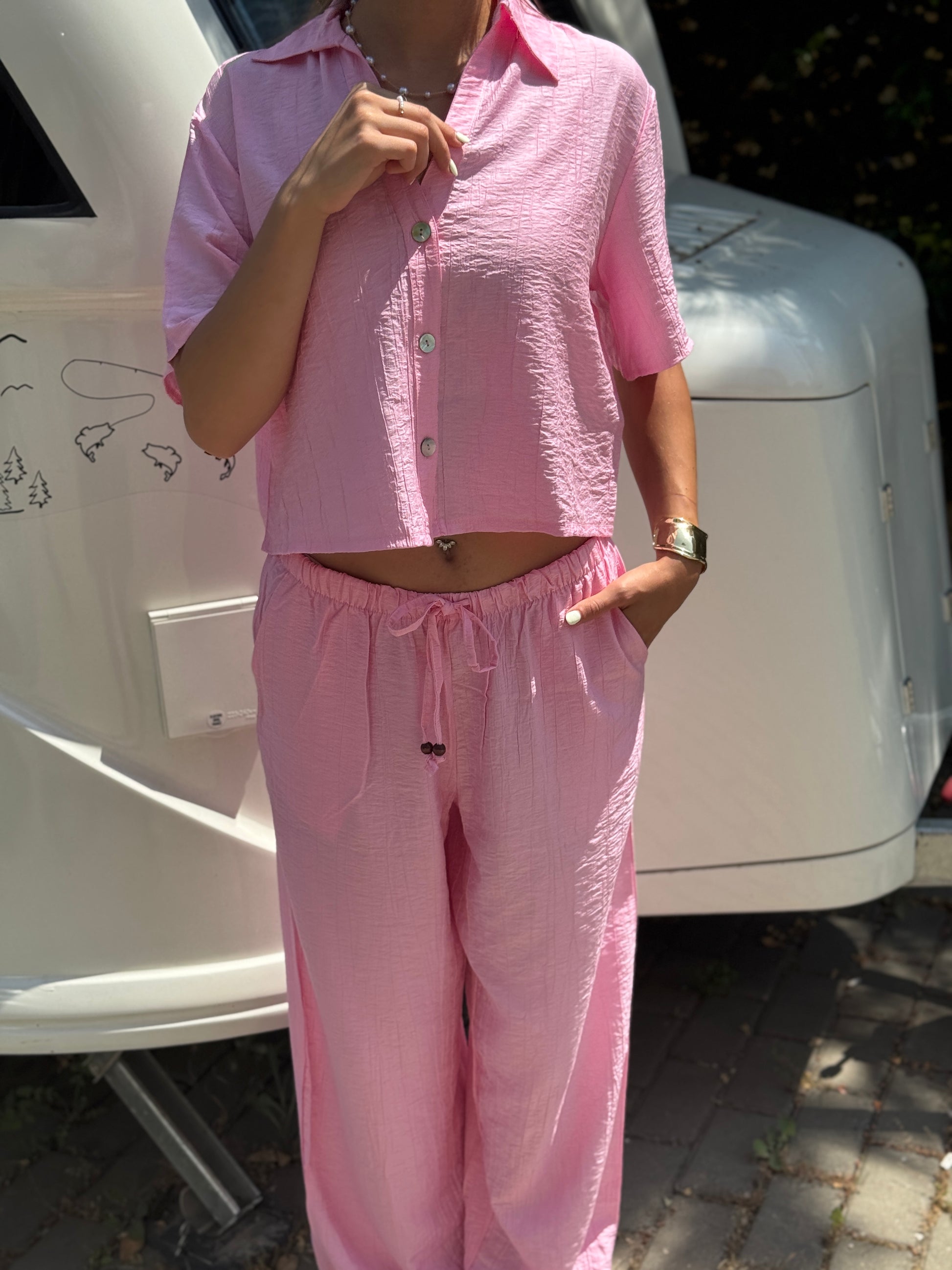 Orijinal Marka Tensel Tiril Takım - Pembe